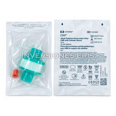 FILTRO HME CALOR/HUMEDAD ADUL/PED C/CORRUGADO COVIDIEN
